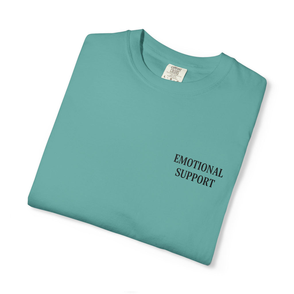 Emotional Support T-Shirt — Minimal Chest Text Tee