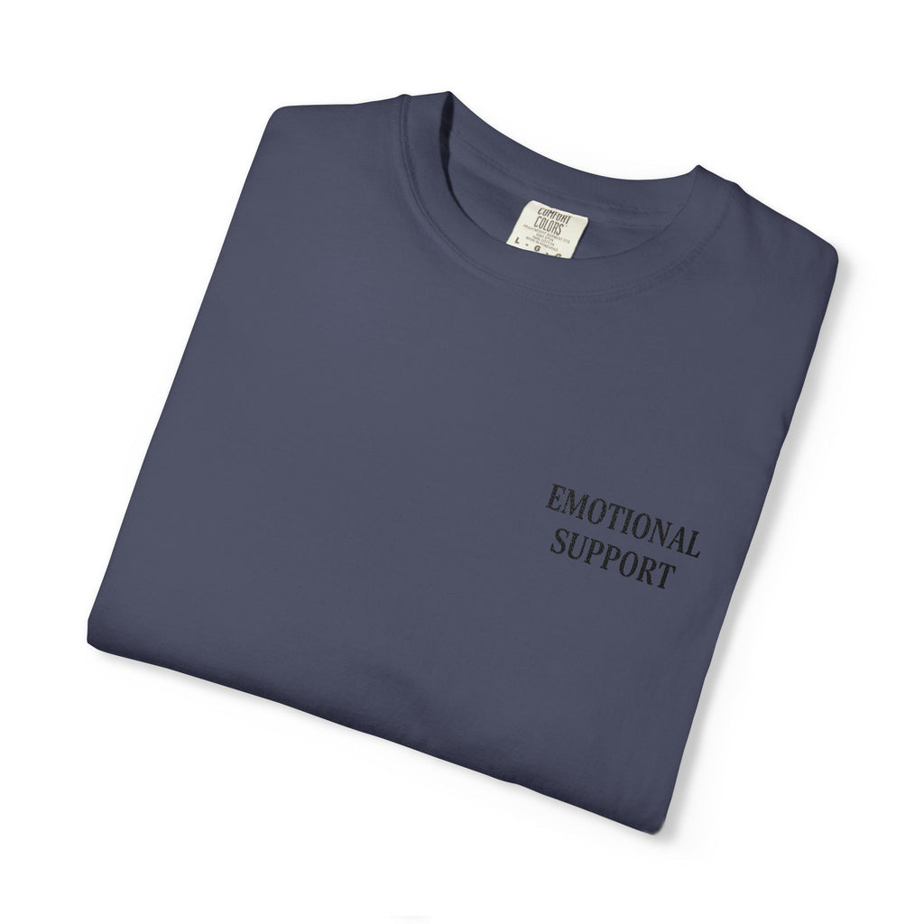 Emotional Support T-Shirt — Minimal Chest Text Tee