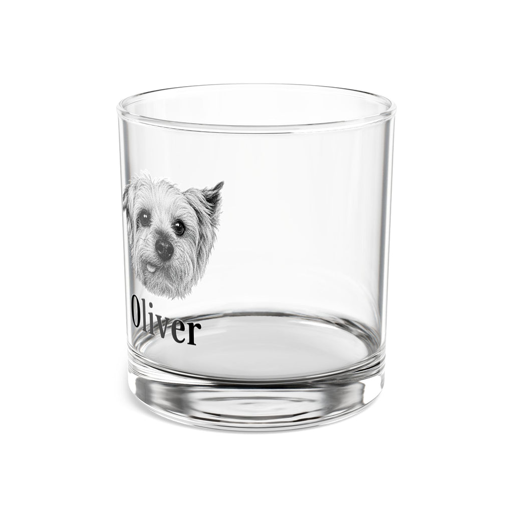 Personalized Dog Whiskey Glass - 10oz Rocks Glass with Pet Photo and Name