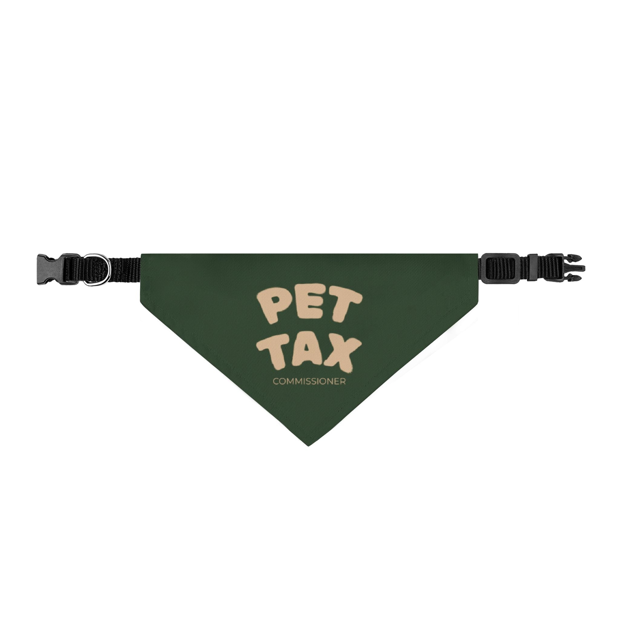 Pet Tax Green Clip-On Pet Bandana —  Dog & Cat Accessory