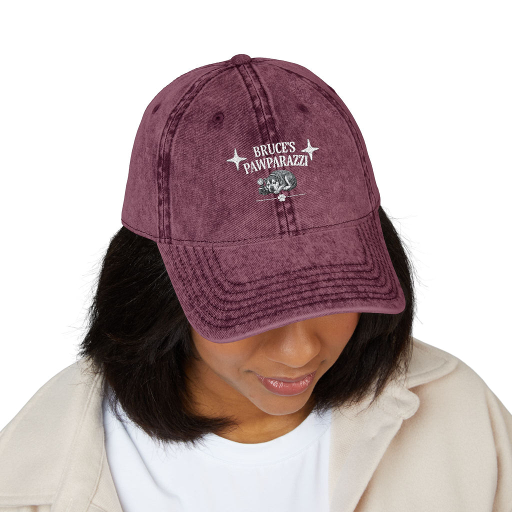 Bruce's Pawparazzi - Vintage Baseball Cap