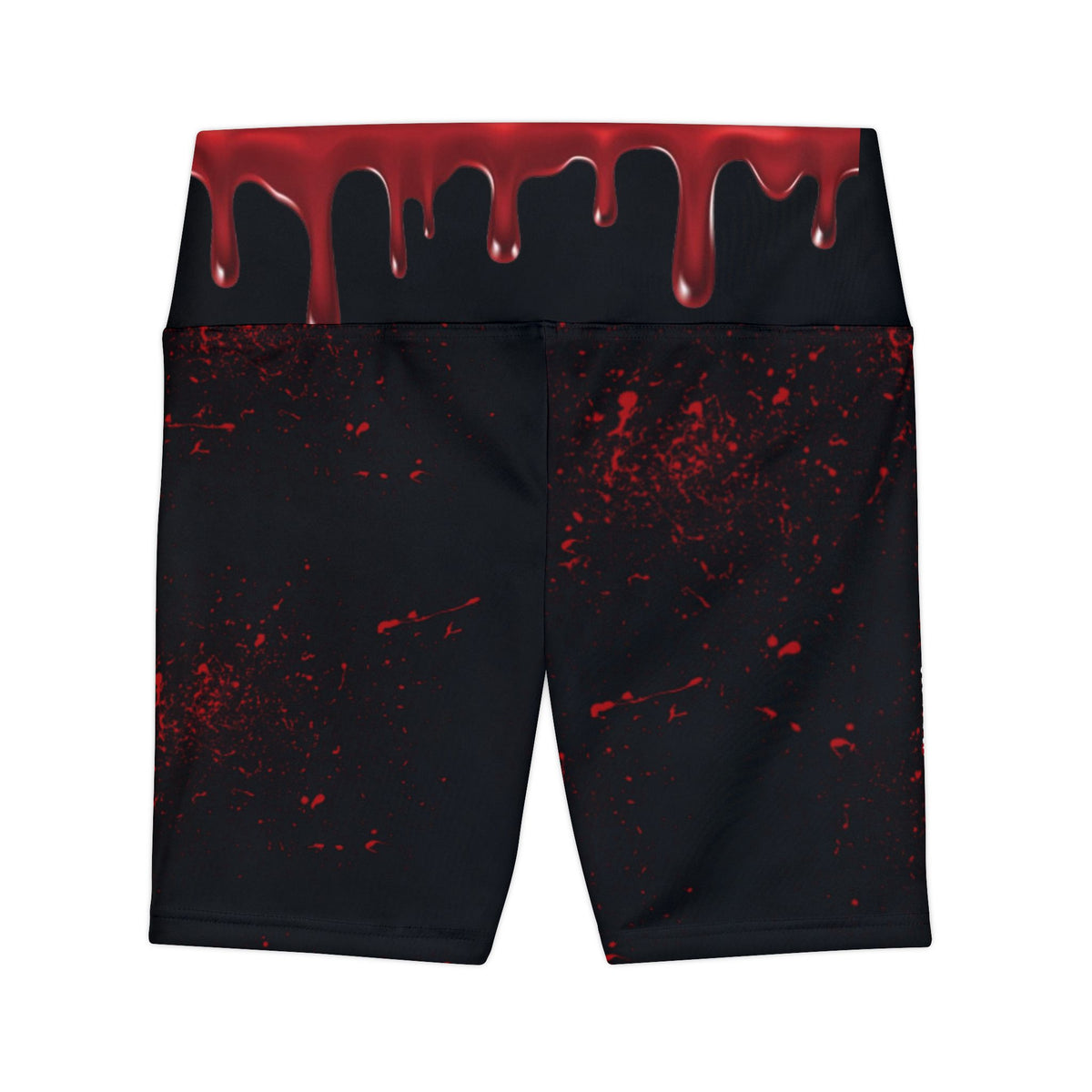 Red Drip Cycling Shorts — Women's Gothic Workout Biker Shorts