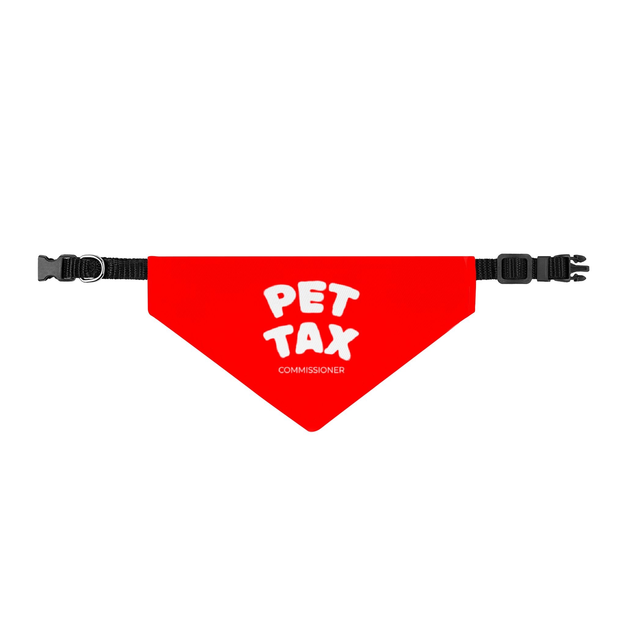 Pet Bandana — Red "Pet Tax" Clip-On Bandana for Dogs & Cats