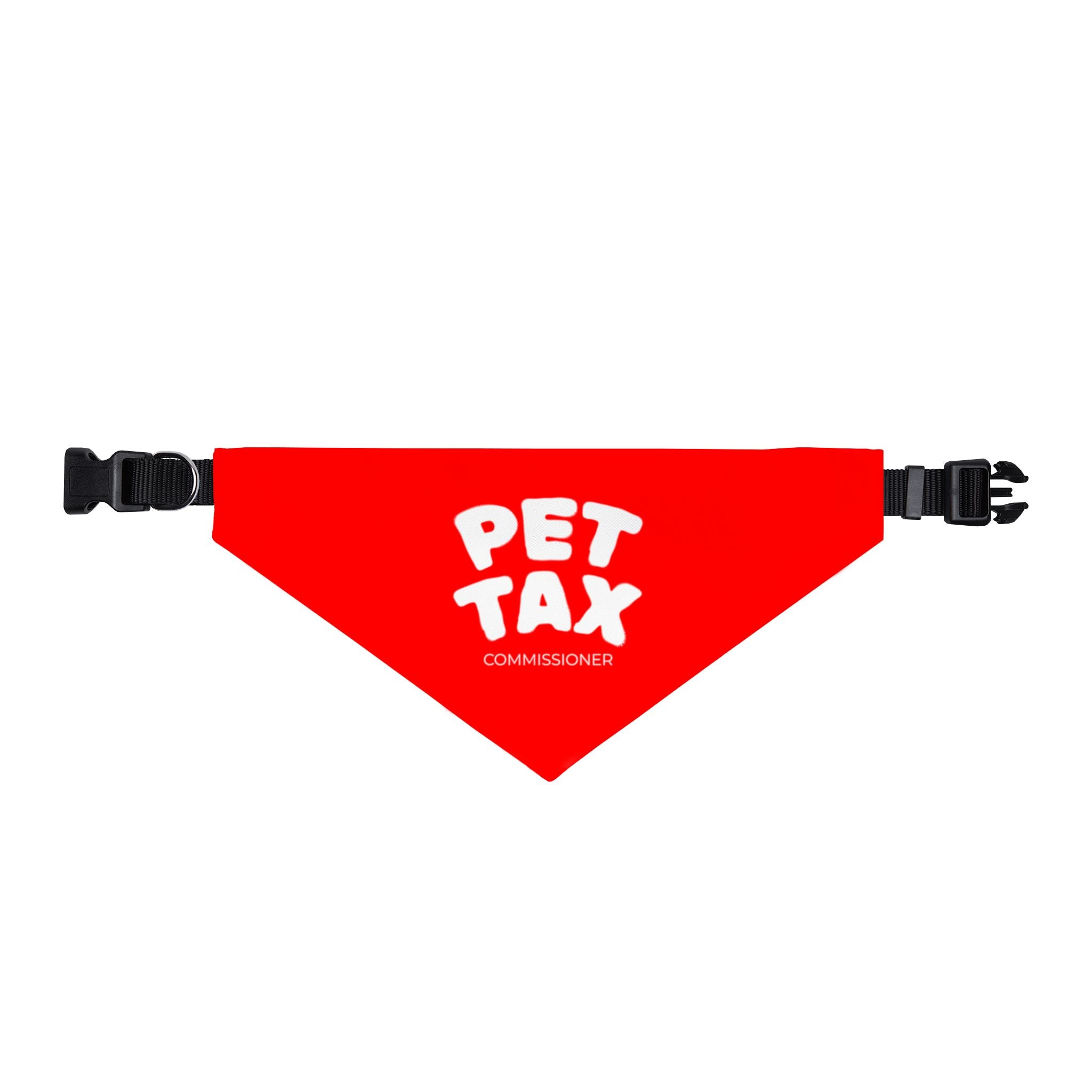 Pet Bandana — Red "Pet Tax" Clip-On Bandana for Dogs & Cats