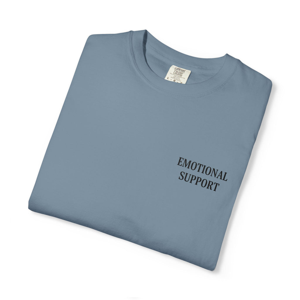 Emotional Support T-Shirt — Minimal Chest Text Tee