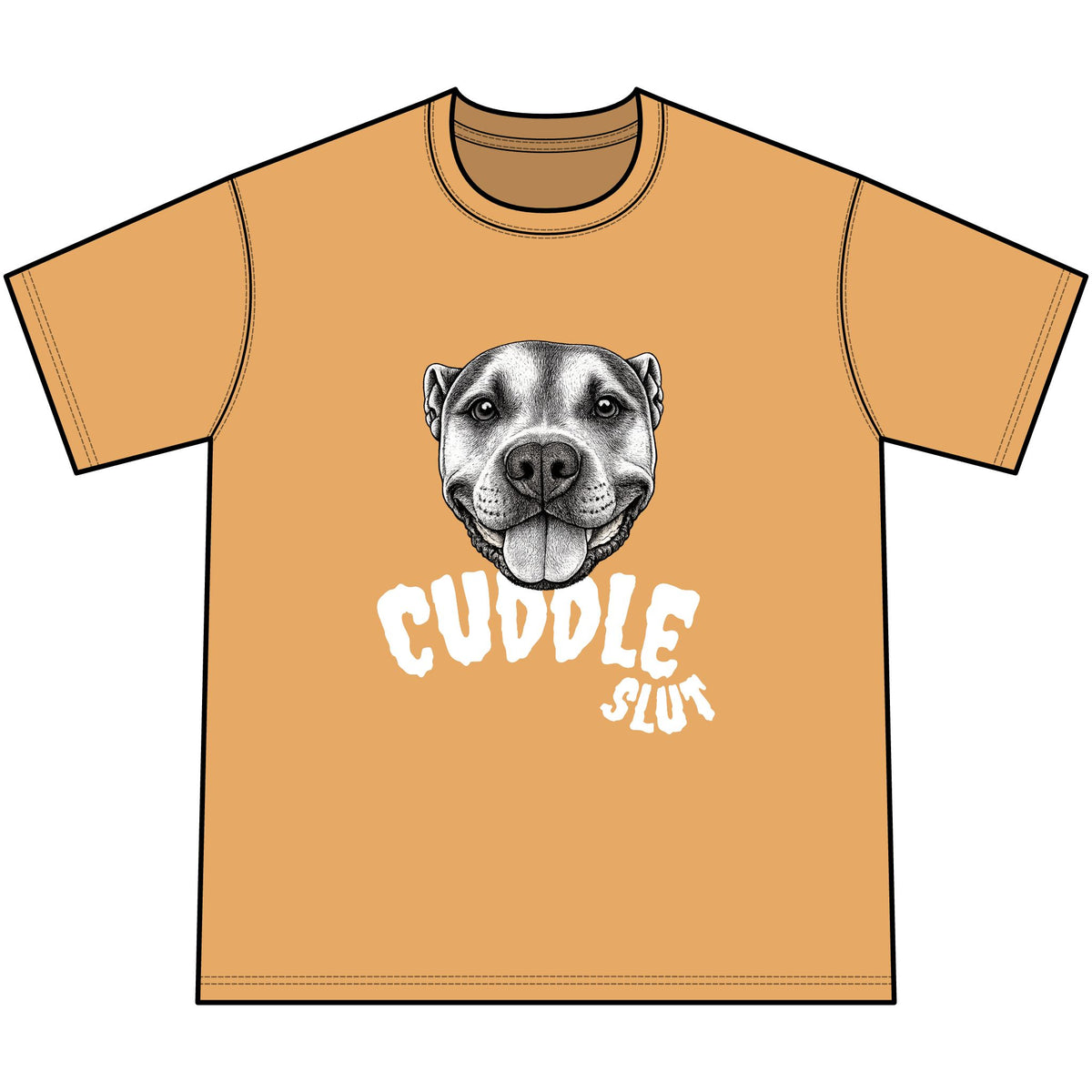 Gothic Cuddle Slut Dog Graphic T-Shirt