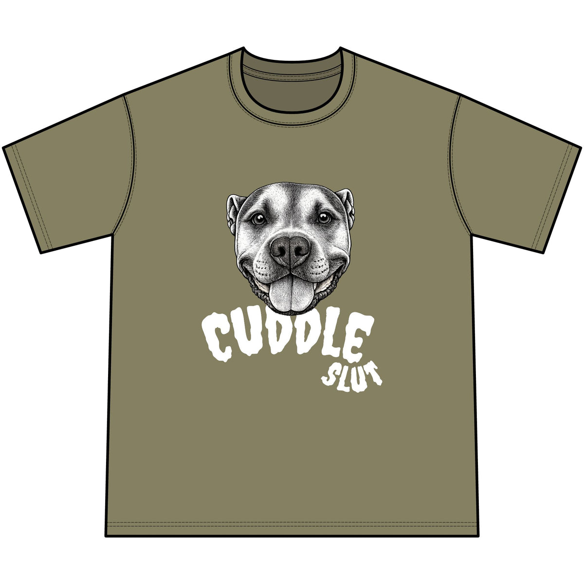Gothic Cuddle Slut Dog Graphic T-Shirt