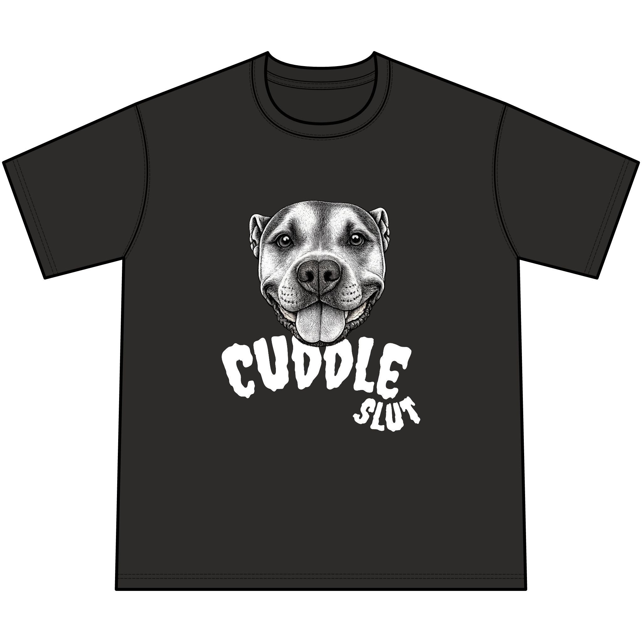 Gothic Cuddle Slut Dog Graphic T-Shirt