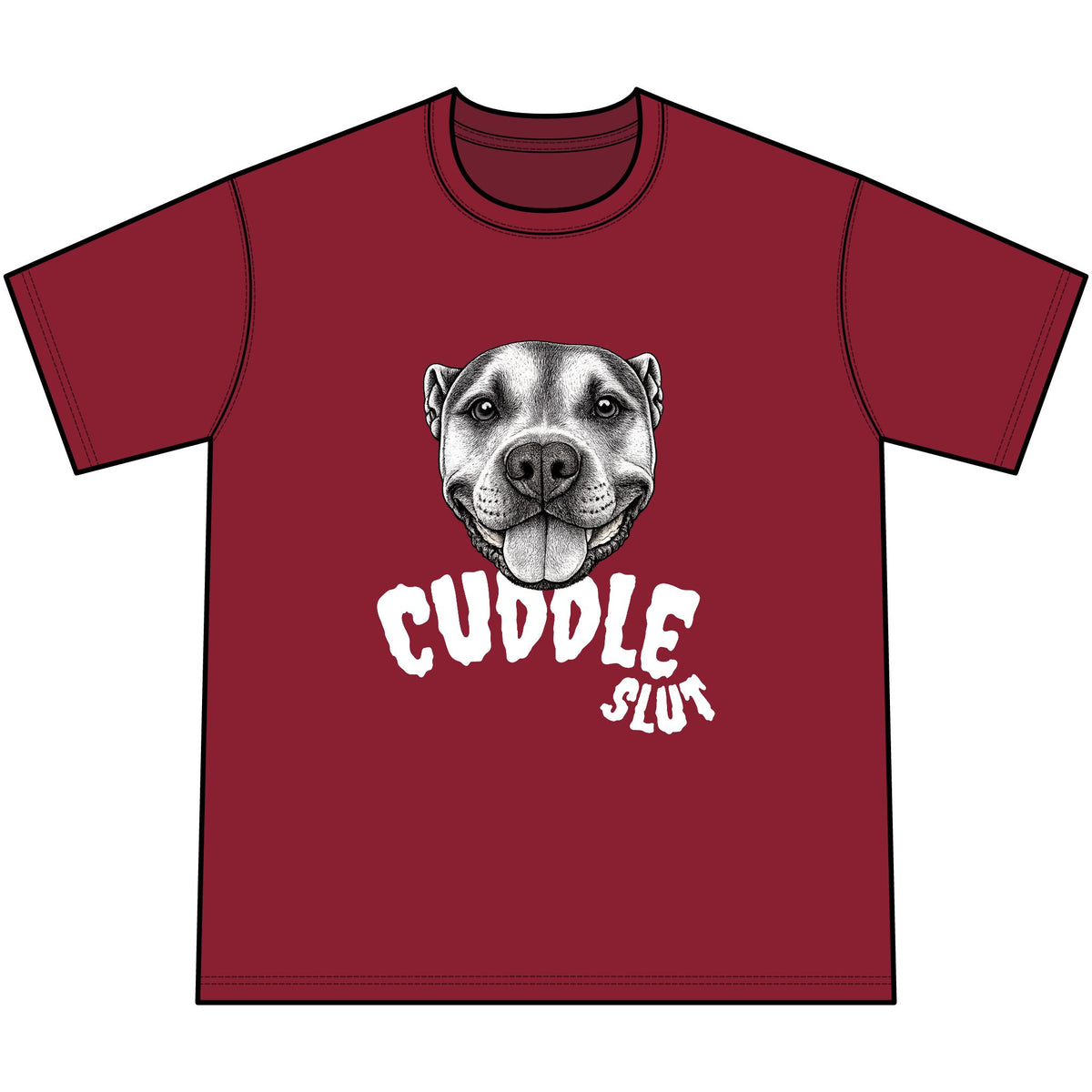 Gothic Cuddle Slut Dog Graphic T-Shirt