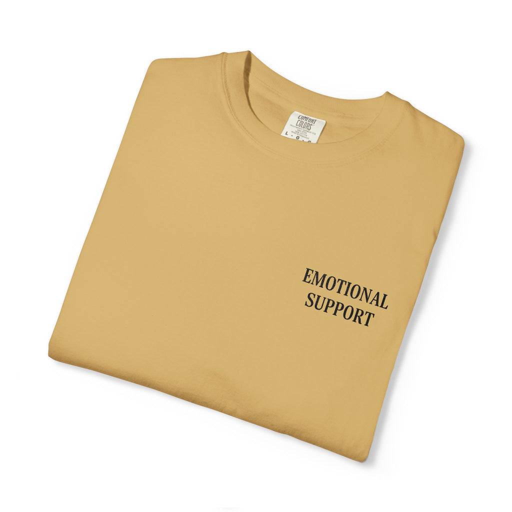 Emotional Support T-Shirt — Minimal Chest Text Tee