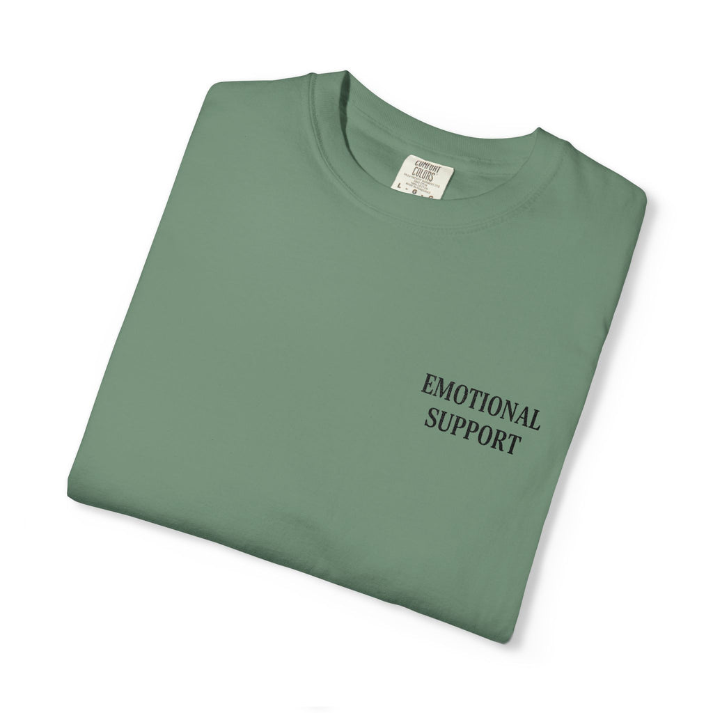 Emotional Support T-Shirt — Minimal Chest Text Tee