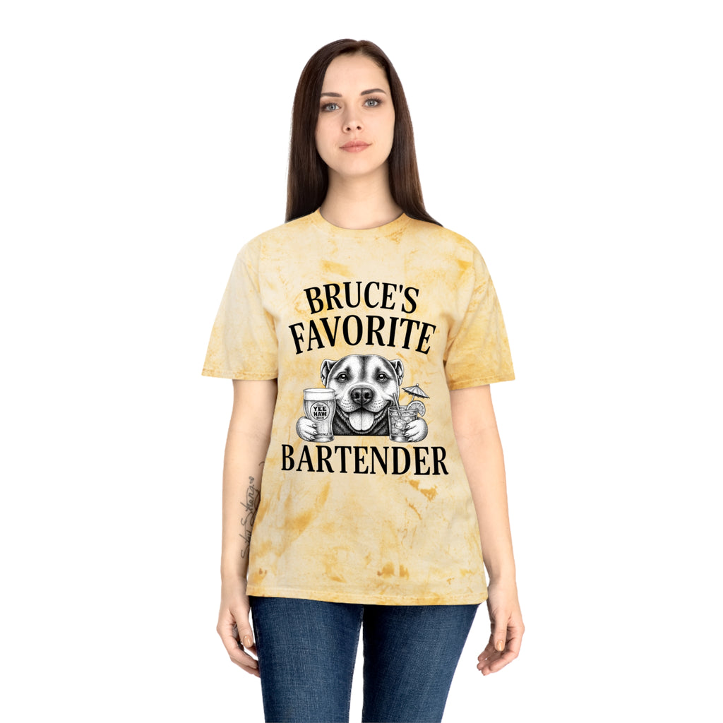 "Bruce's Favorite Bartender" & "The Best Mom" tie-dye shirt