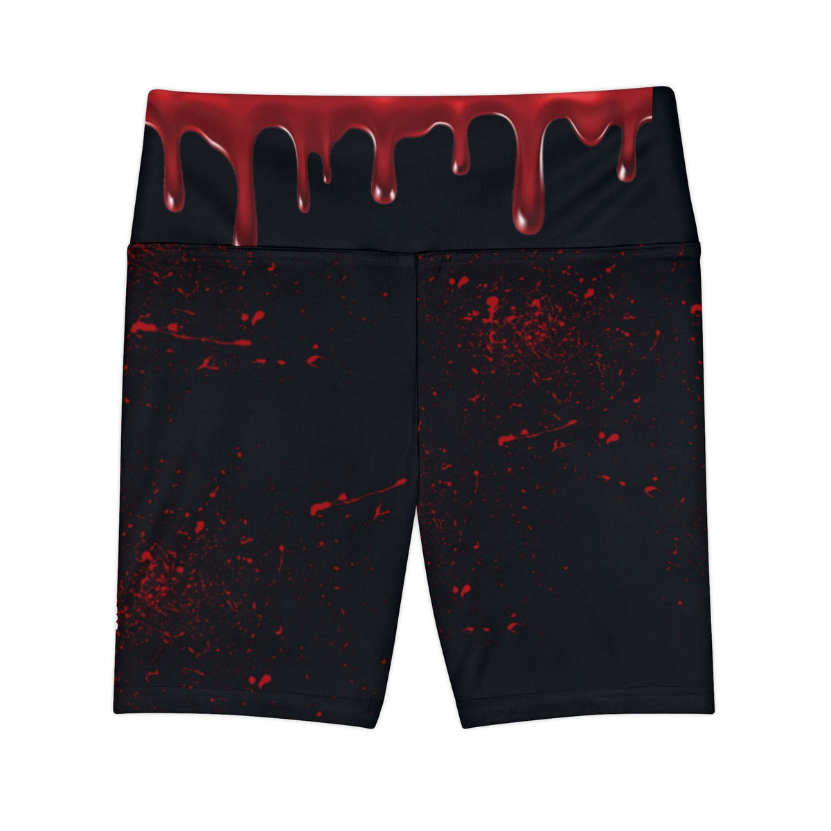 Red Drip Cycling Shorts — Women's Gothic Workout Biker Shorts