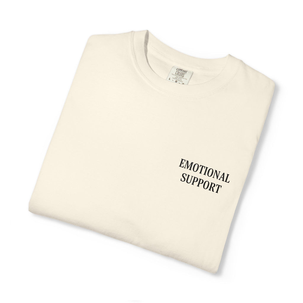 Emotional Support T-Shirt — Minimal Chest Text Tee