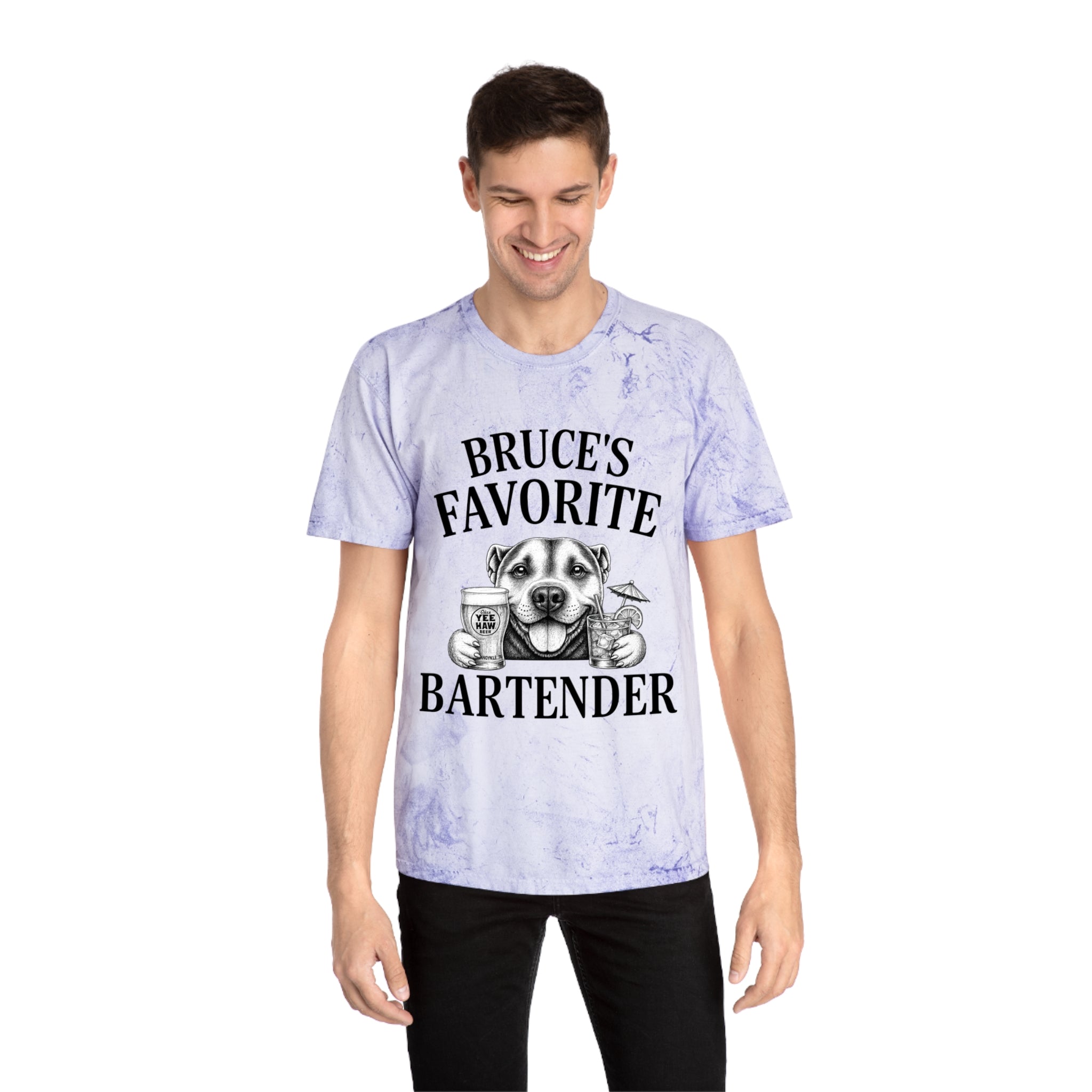 "Bruce's Favorite Bartender" & "The Best Mom" tie-dye shirt