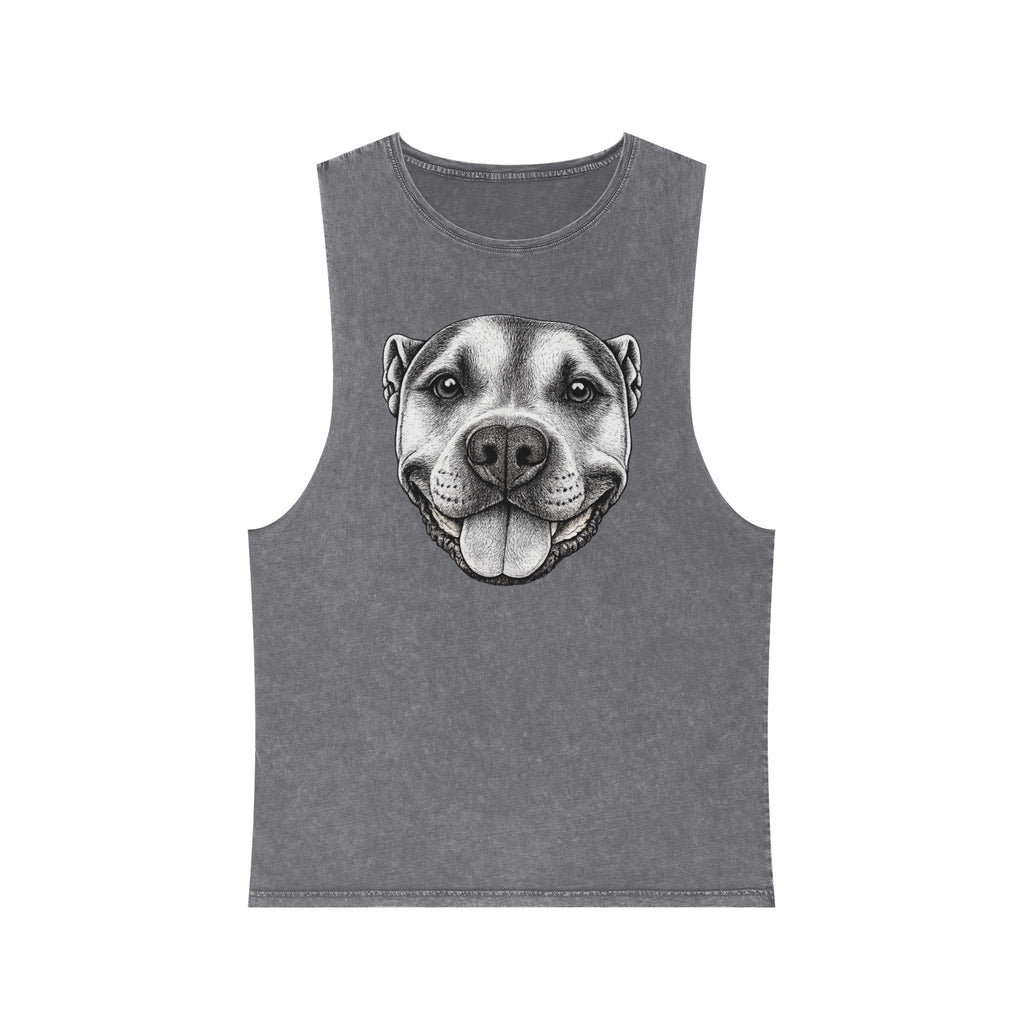 Bruce Smile — Stonewash Muscle Tee