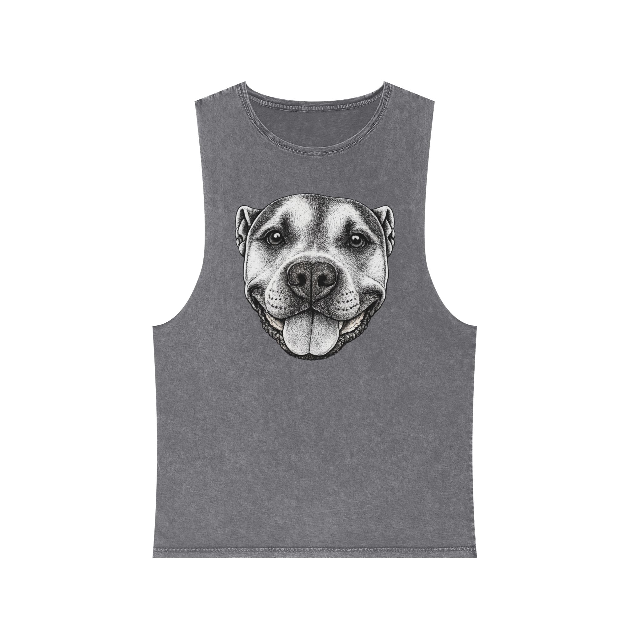 Bruce Smile — Stonewash Muscle Tee