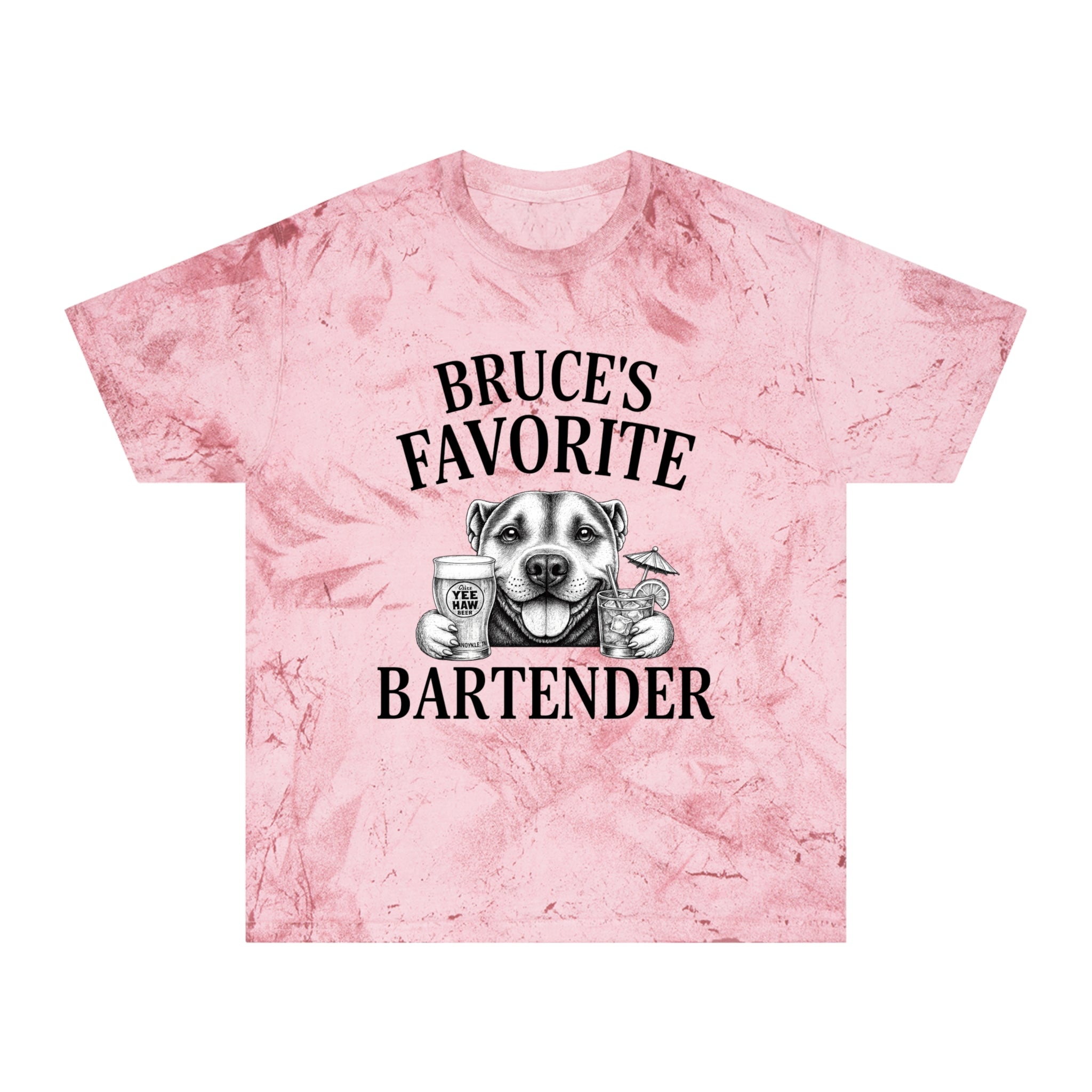 "Bruce's Favorite Bartender" & "The Best Mom" tie-dye shirt