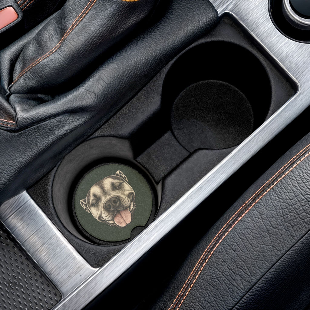 Smiling Bruce Car Cup Holder Coaster