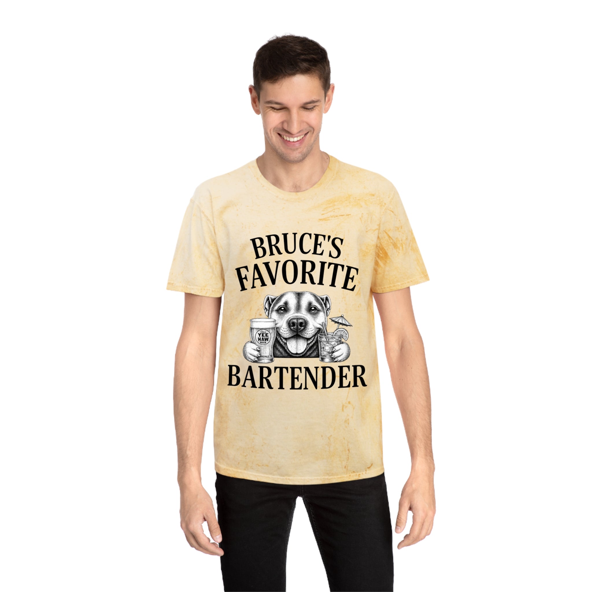 "Bruce's Favorite Bartender" & "The Best Mom" tie-dye shirt