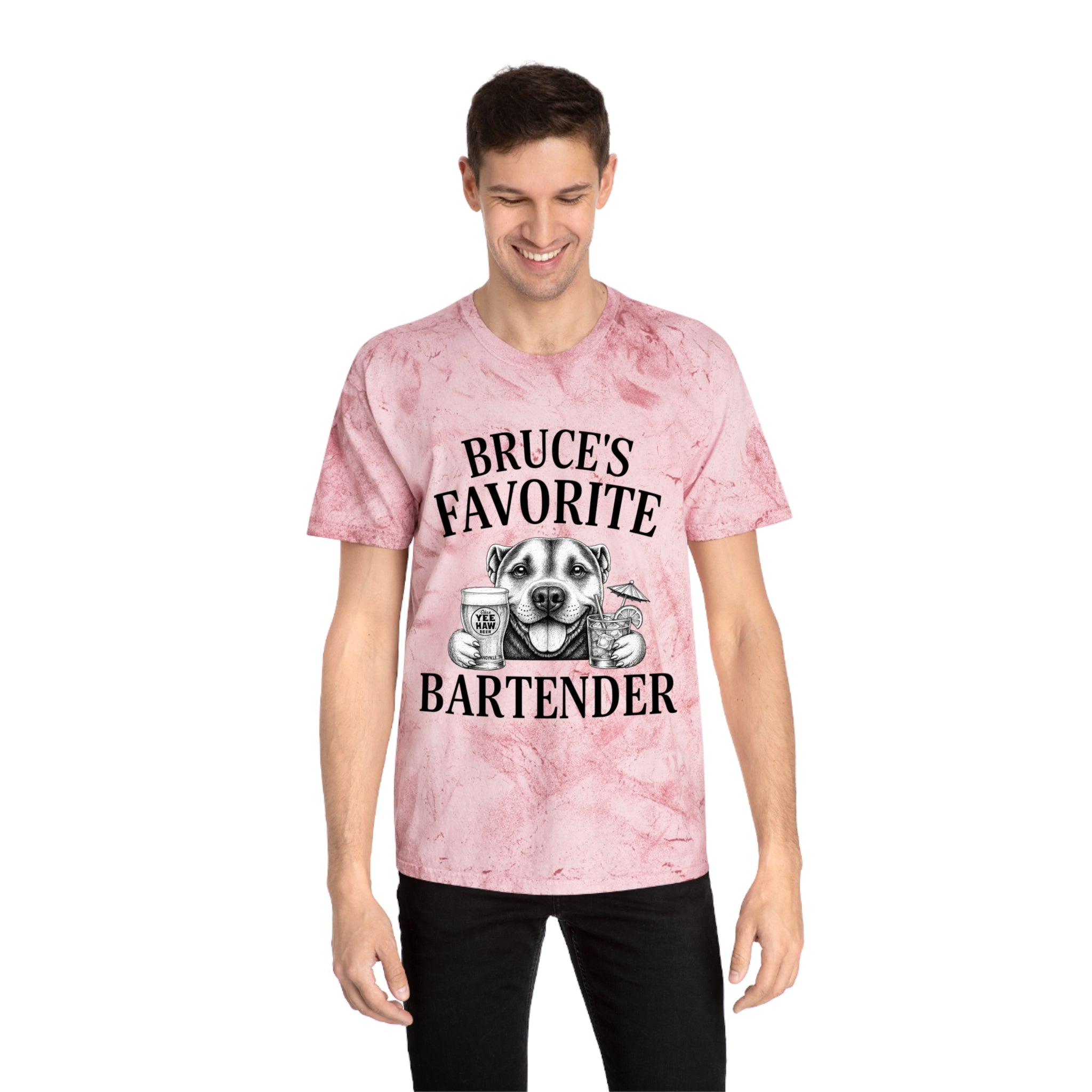 "Bruce's Favorite Bartender" & "The Best Mom" tie-dye shirt