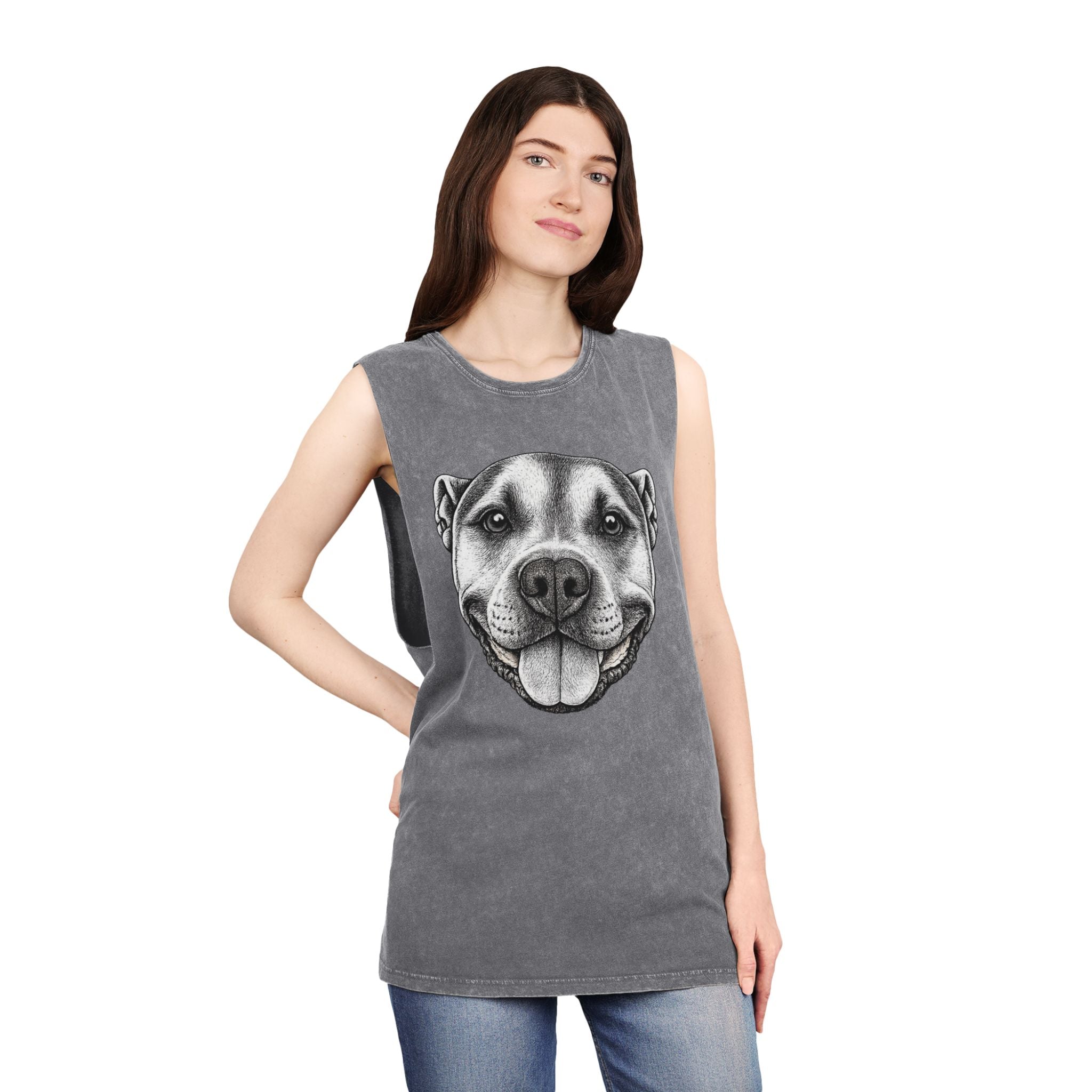 Bruce Smile — Stonewash Muscle Tee